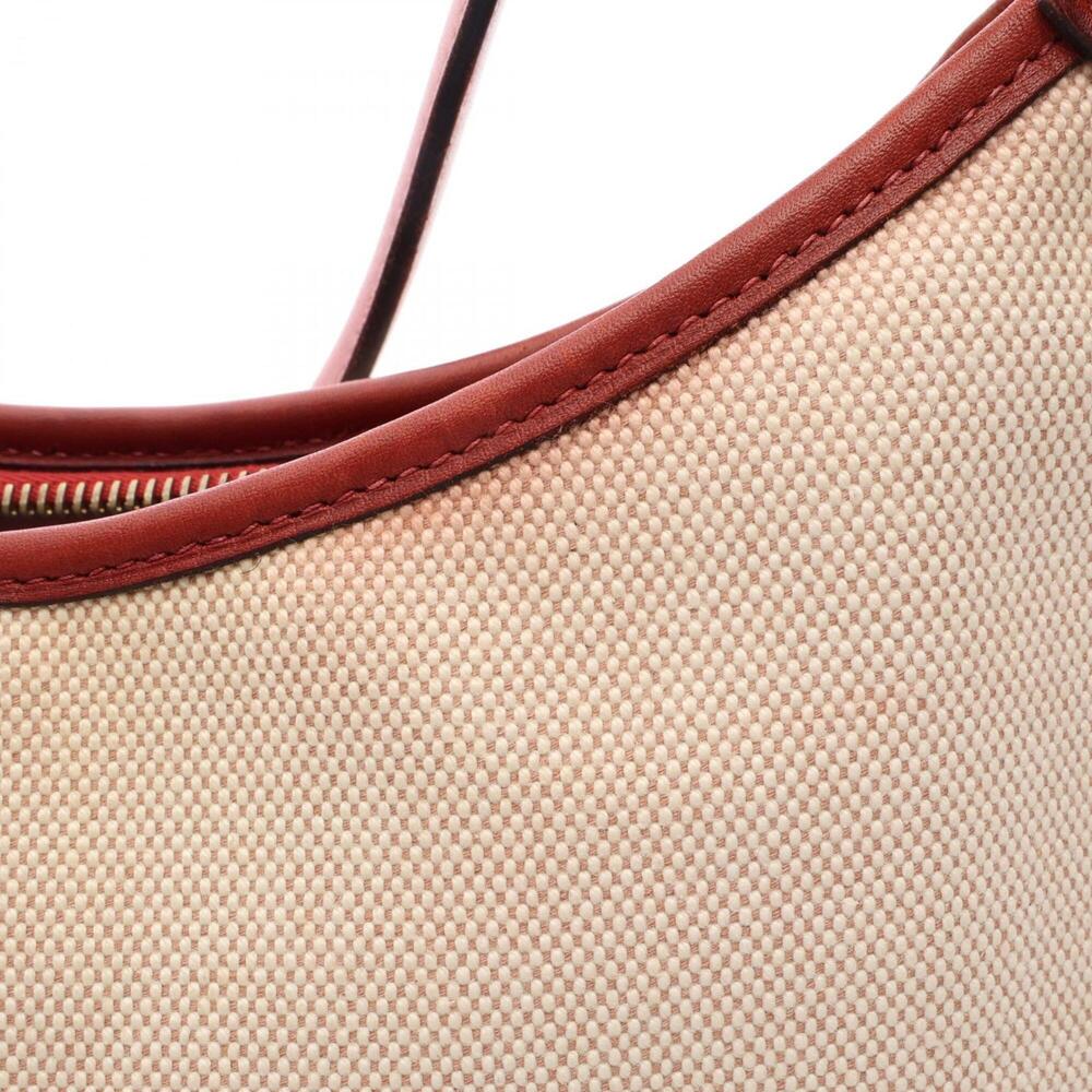 Hermes Trim 31 Shoulder Bag/Handbag, Leather, Toile H, Ivory/Burgundy, Women's. - Picture 12 of 15